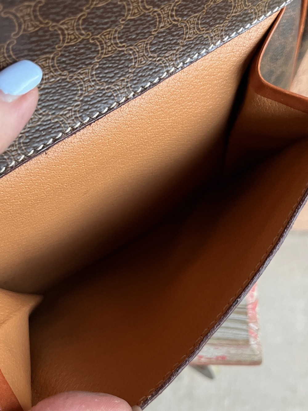 Auth Celine Macadam Leather Brown Hand Bag excellent condition. - Picture 10 of 14